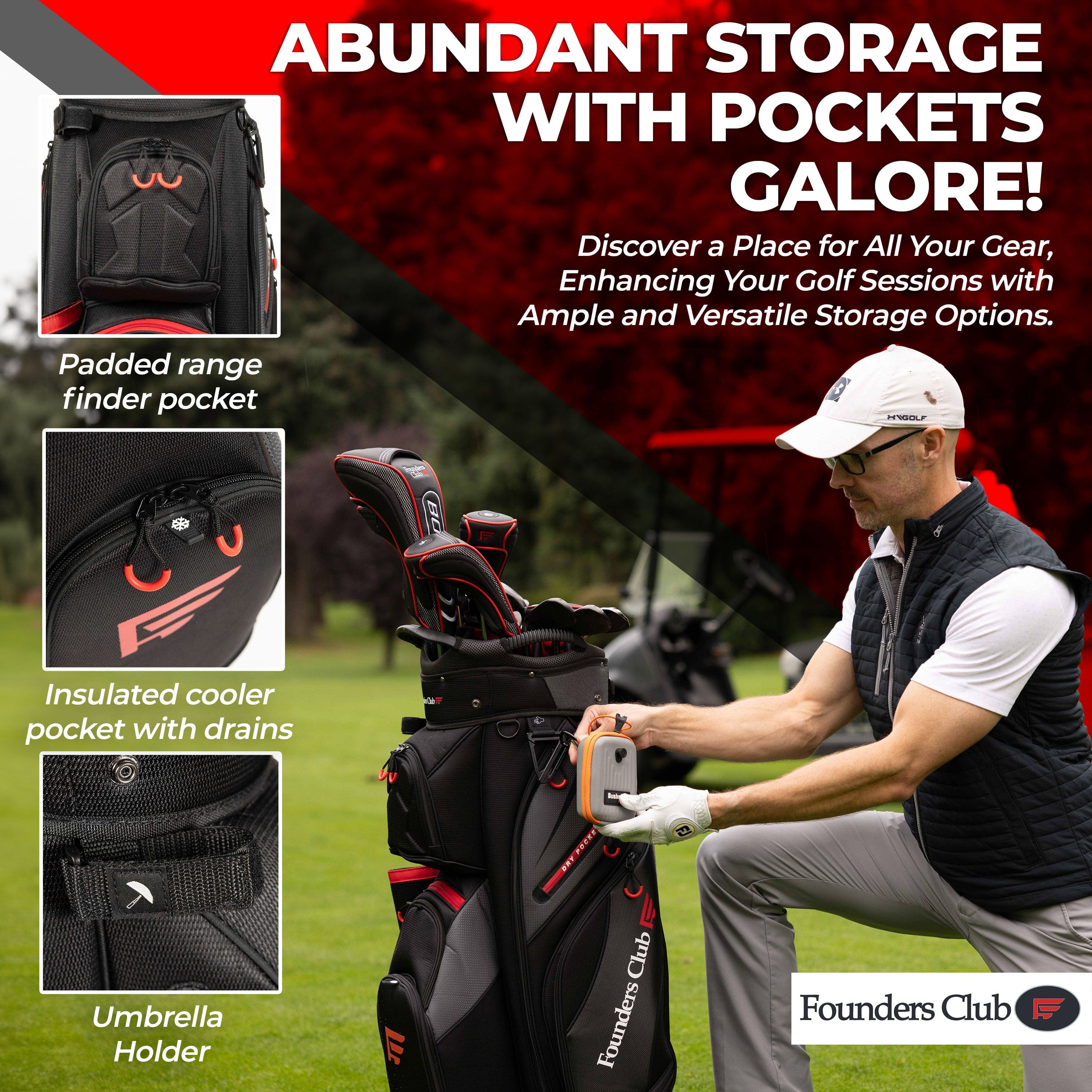 Founders Club Colorado 14 Way Full Length Divider Golf Cart Bag - Image 19