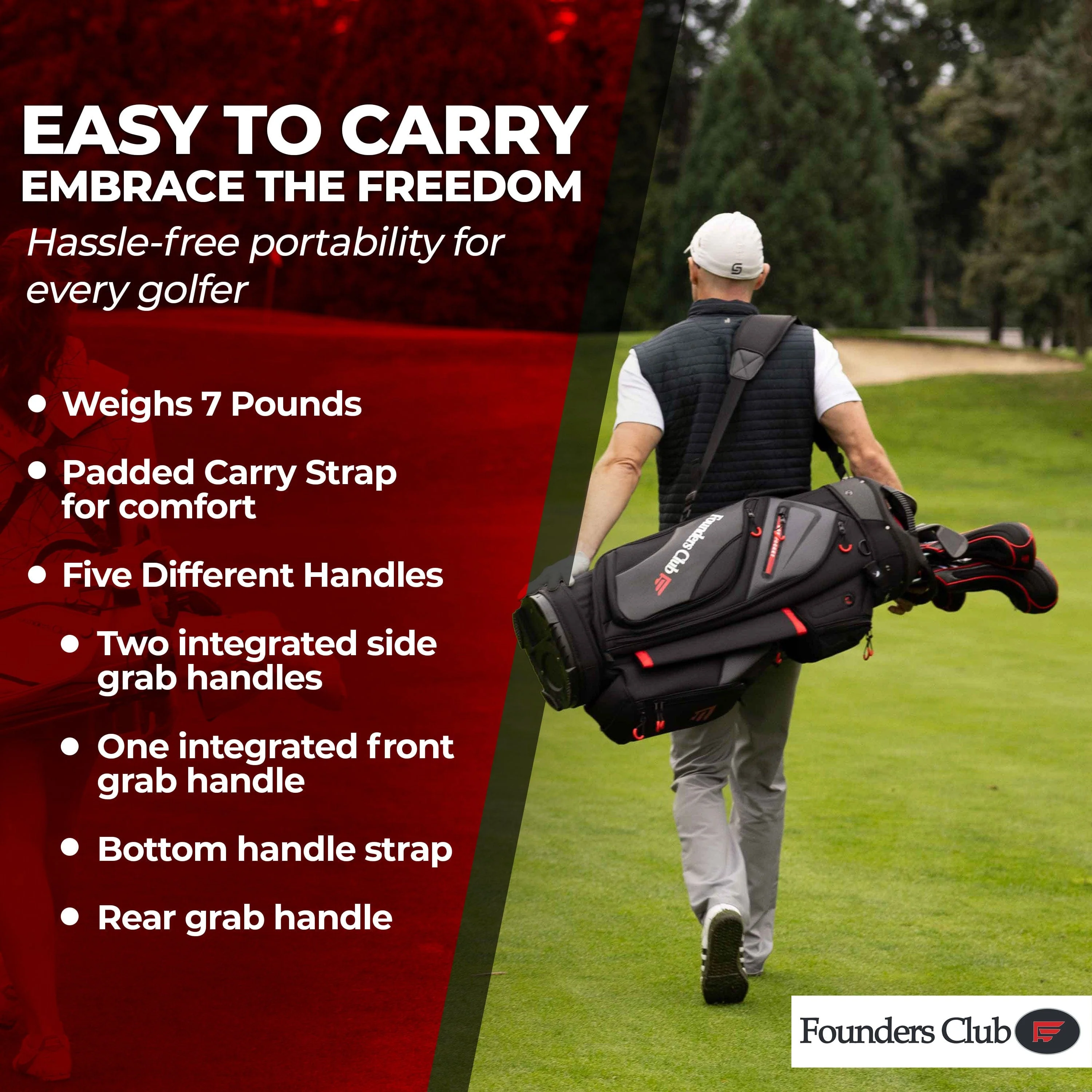 Founders Club Colorado 14 Way Full Length Divider Golf Cart Bag - Image 20