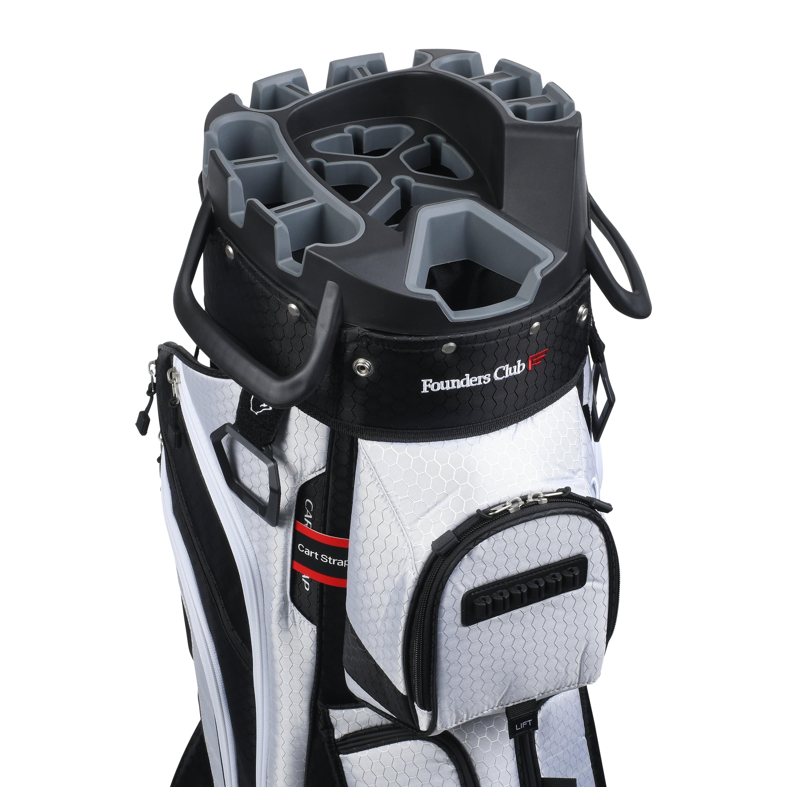 Founders Club 4th Generation Tour Series Club Lock Organizer Golf Cart Bag for Men with 14 Way Anti Rattle Divider Top- Free Snap On Rain Hood-Full Length Dividers - Image 11
