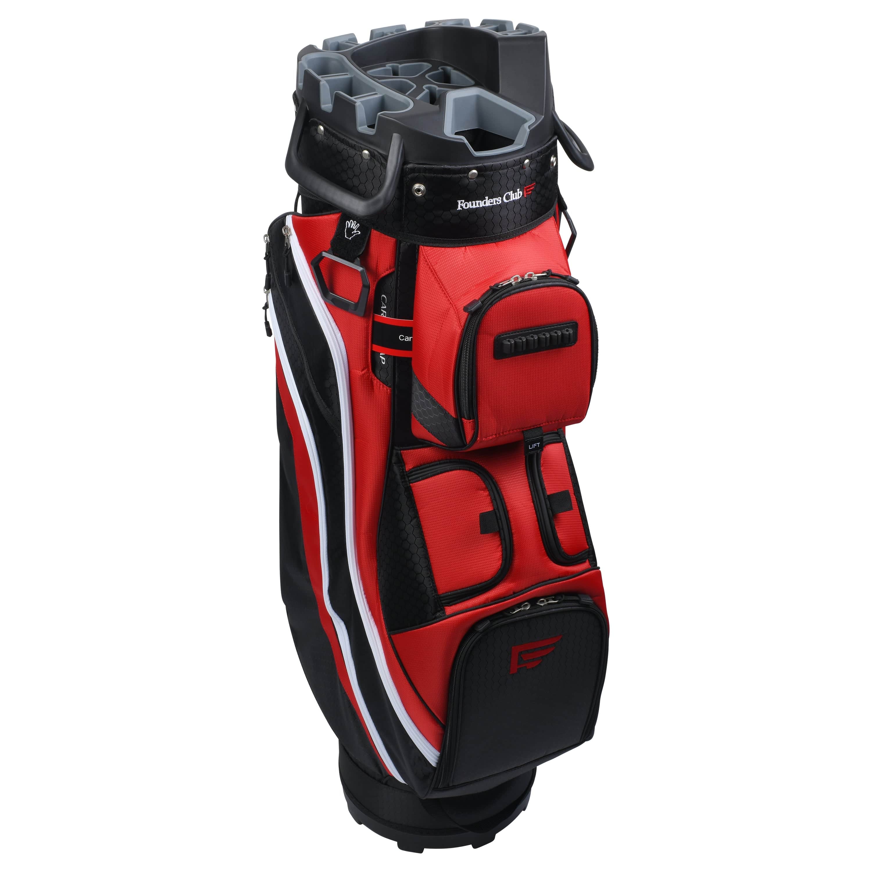 Founders Club 4th Generation Tour Series Club Lock Organizer Golf Cart Bag for Men with 14 Way Anti Rattle Divider Top- Free Snap On Rain Hood-Full Length Dividers - Image 6