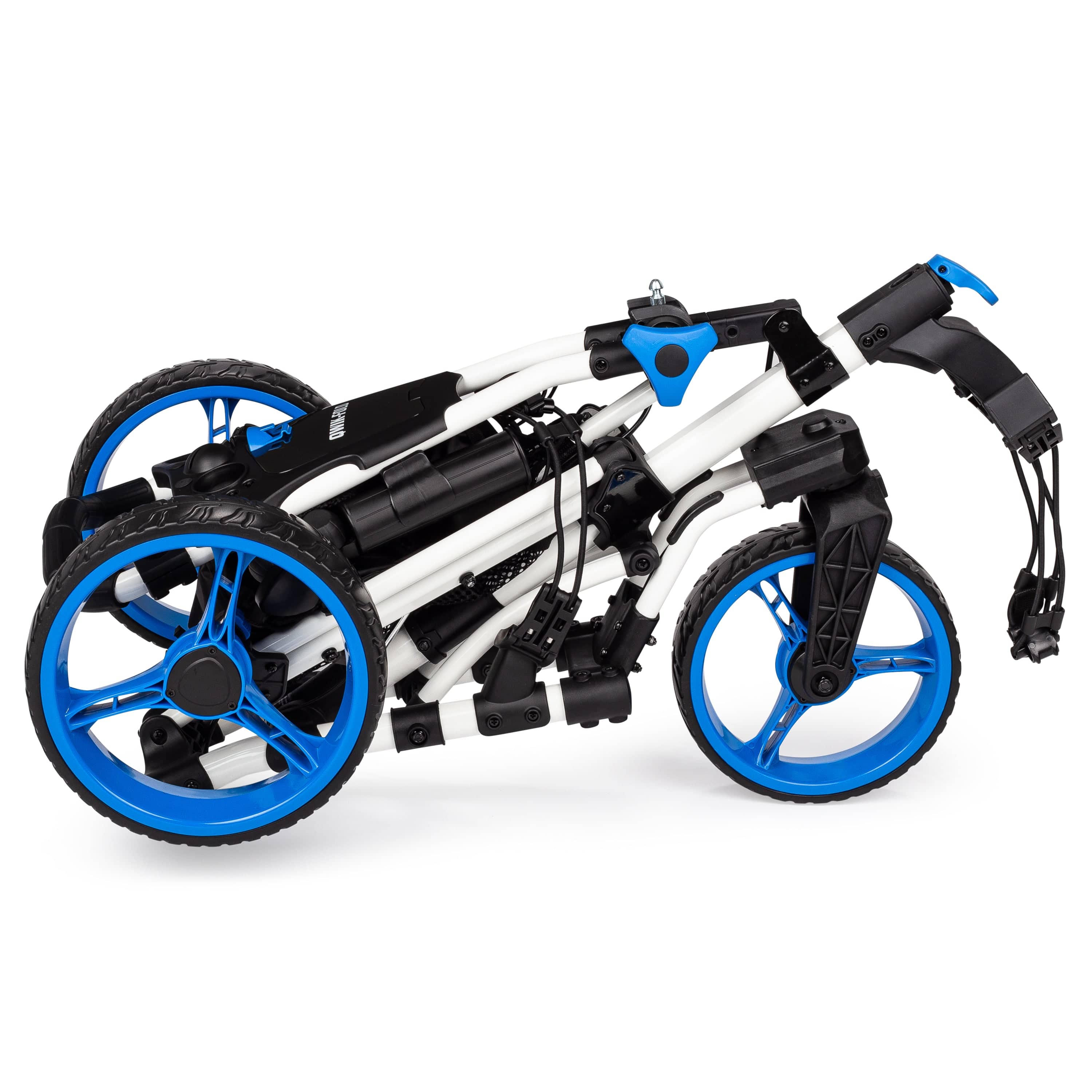 Founders Club Swerve 3 Wheel Golf Cart - White/Blue - Image 3
