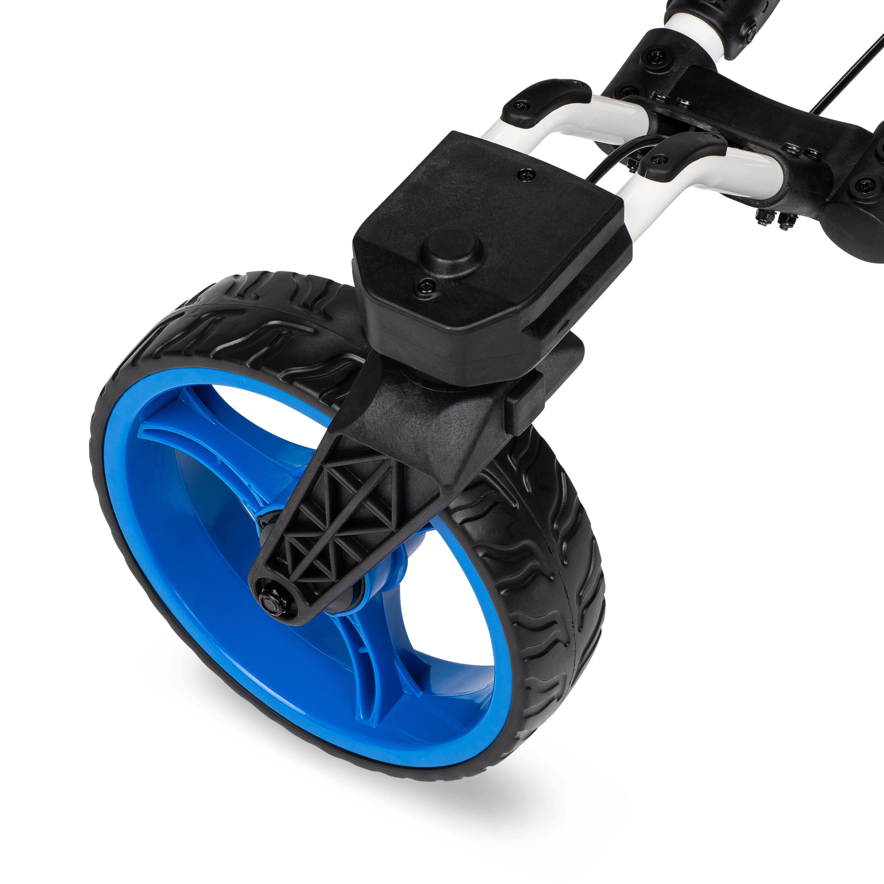 Founders Club Swerve 3 Wheel Golf Cart - White/Blue - Image 4